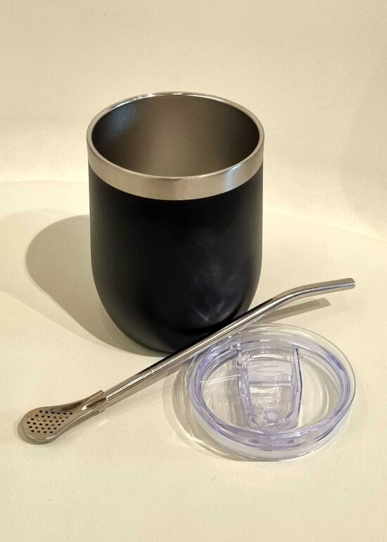 Mate tējas trauks CALABAZA (Travel komplekts krūze, vāciņš, salmiņs) 350ml Kalabasa Calabasa